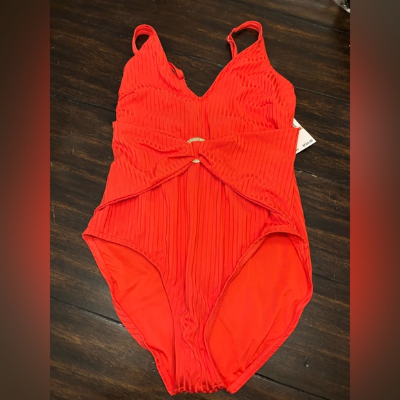 MICHAEL Michael Kors Other - NWT ✨ MICHAEL Michael Kors Bright Coral One-Piece Swimsuit size 12
